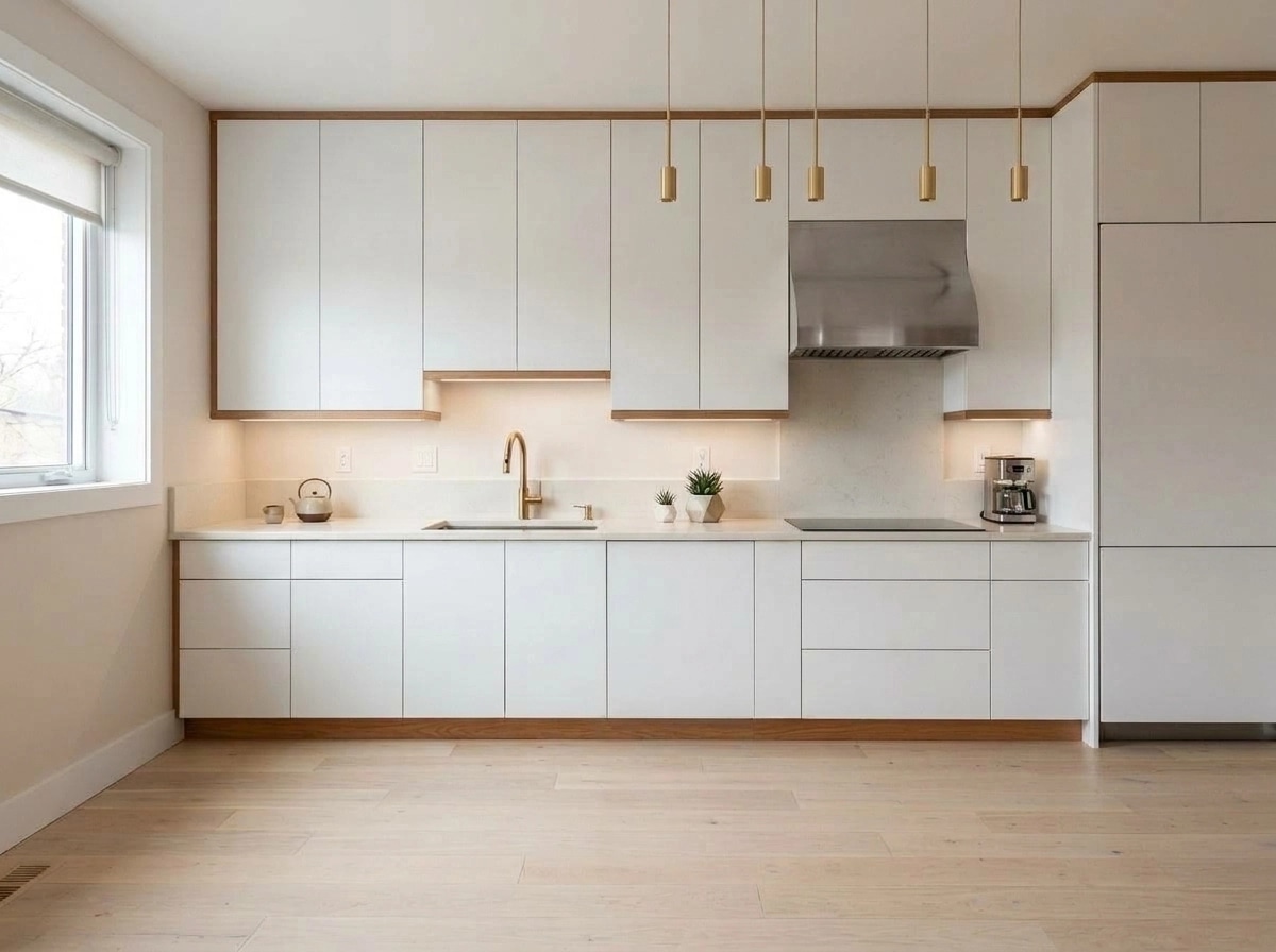 Kitchen interior in Mid-Century Modern style — photo by GenRoom AI
