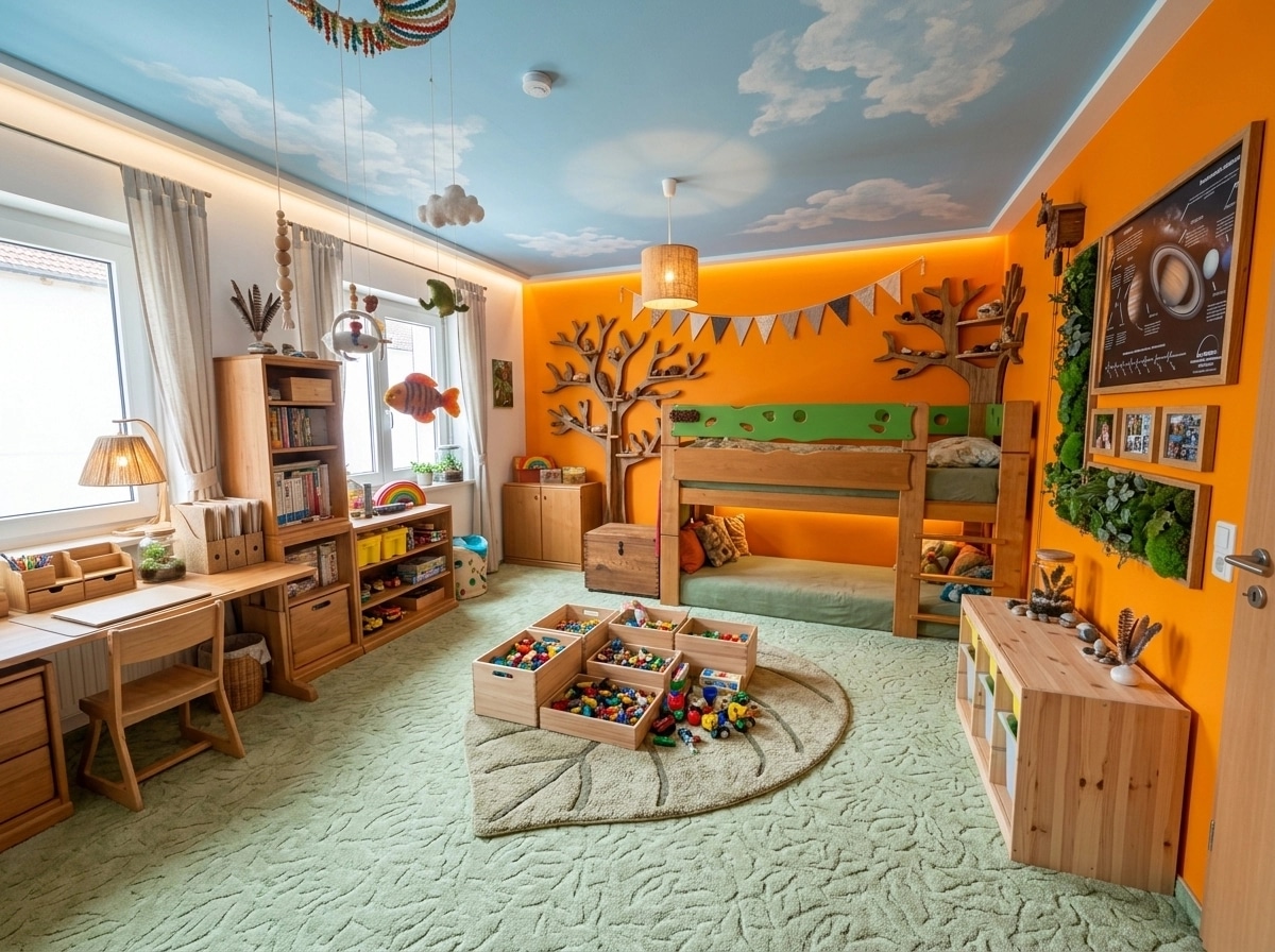 Interior design in Biophilic style — Kids Room by GenRoom AI