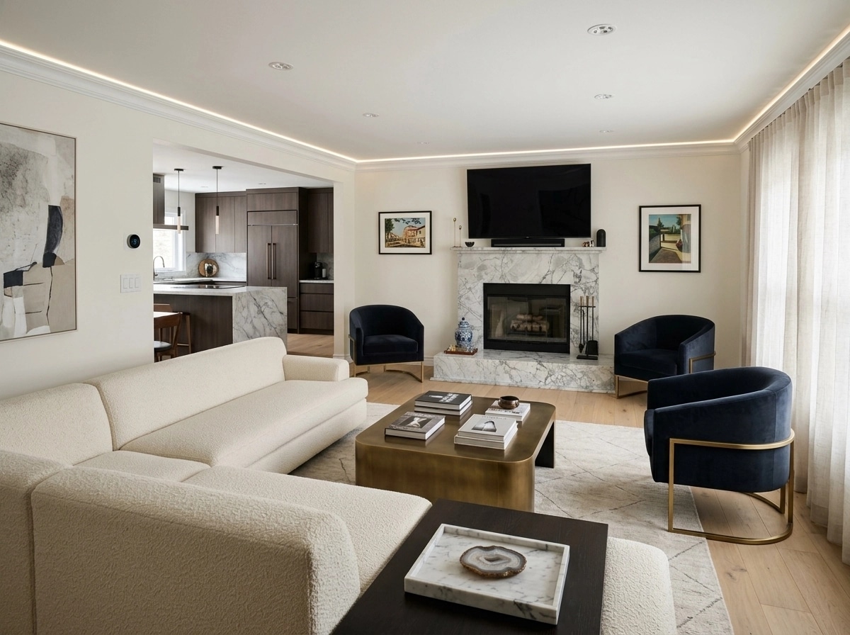 Interior design in Contemporary style — Living Room by GenRoom AI