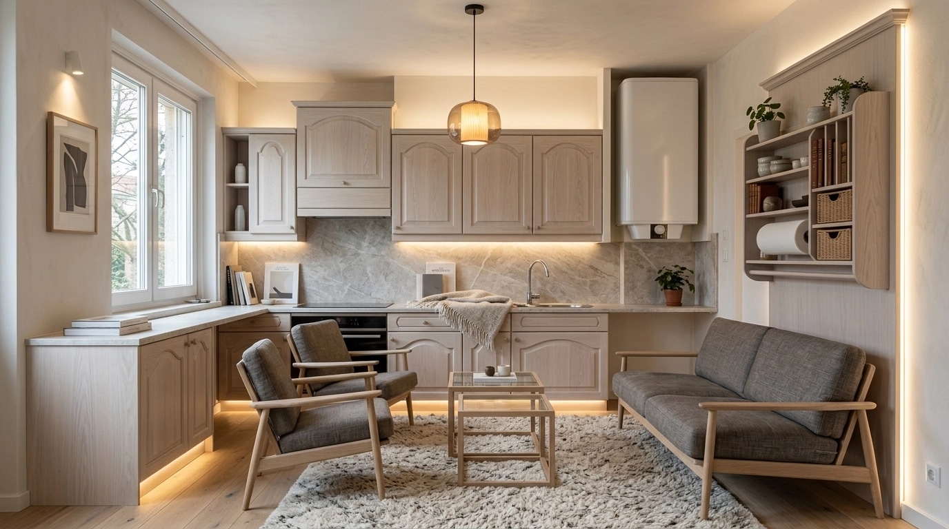 Scandinavian Living Room design — interior photo by GenRoom AI