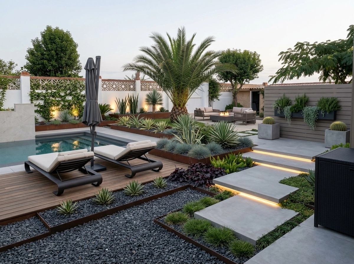 Landscape design in Contemporary Yard style — Yard by GenRoom AI
