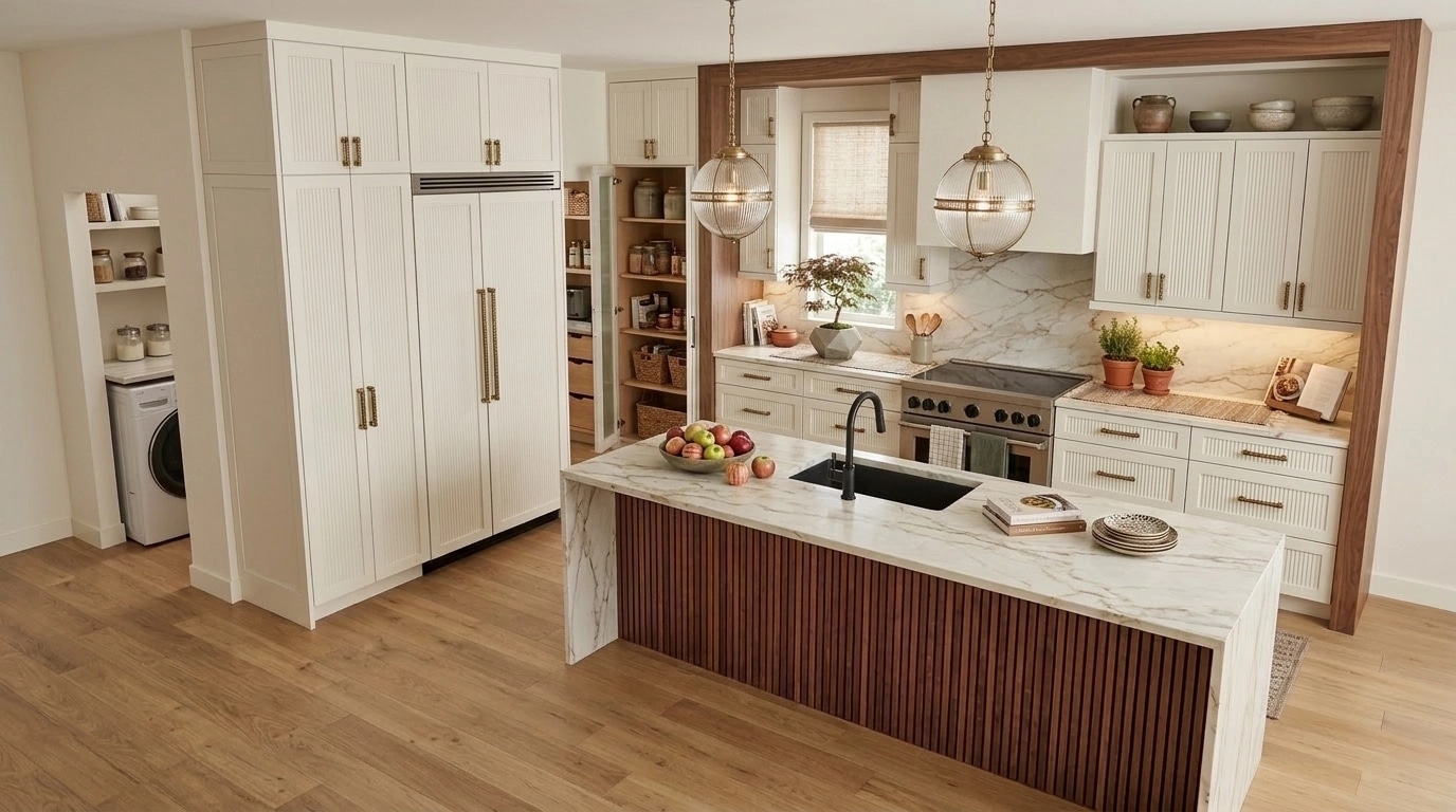 Transitional Kitchen design — interior photo by GenRoom AI