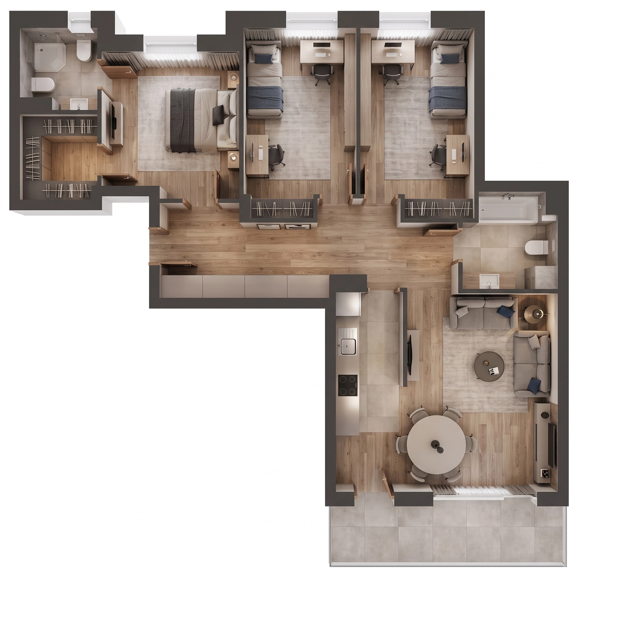 Interior design in Contemporary style — Living Room by GenRoom AI