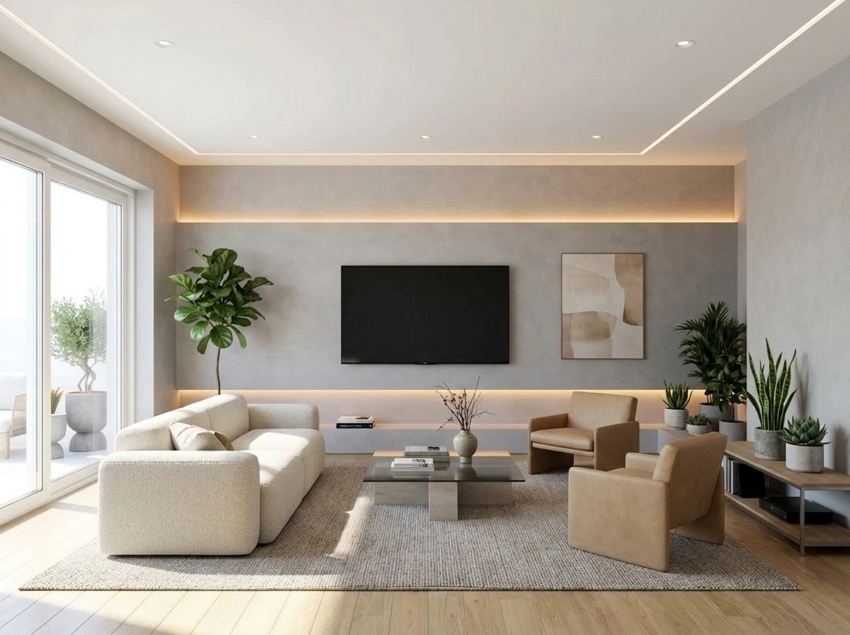 Minimalism Living Room design — interior photo by GenRoom AI