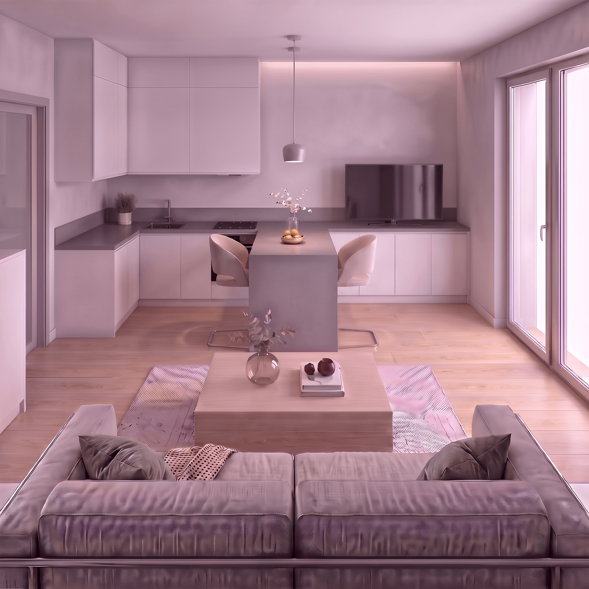 Minimalism Living Room design — interior photo by GenRoom AI