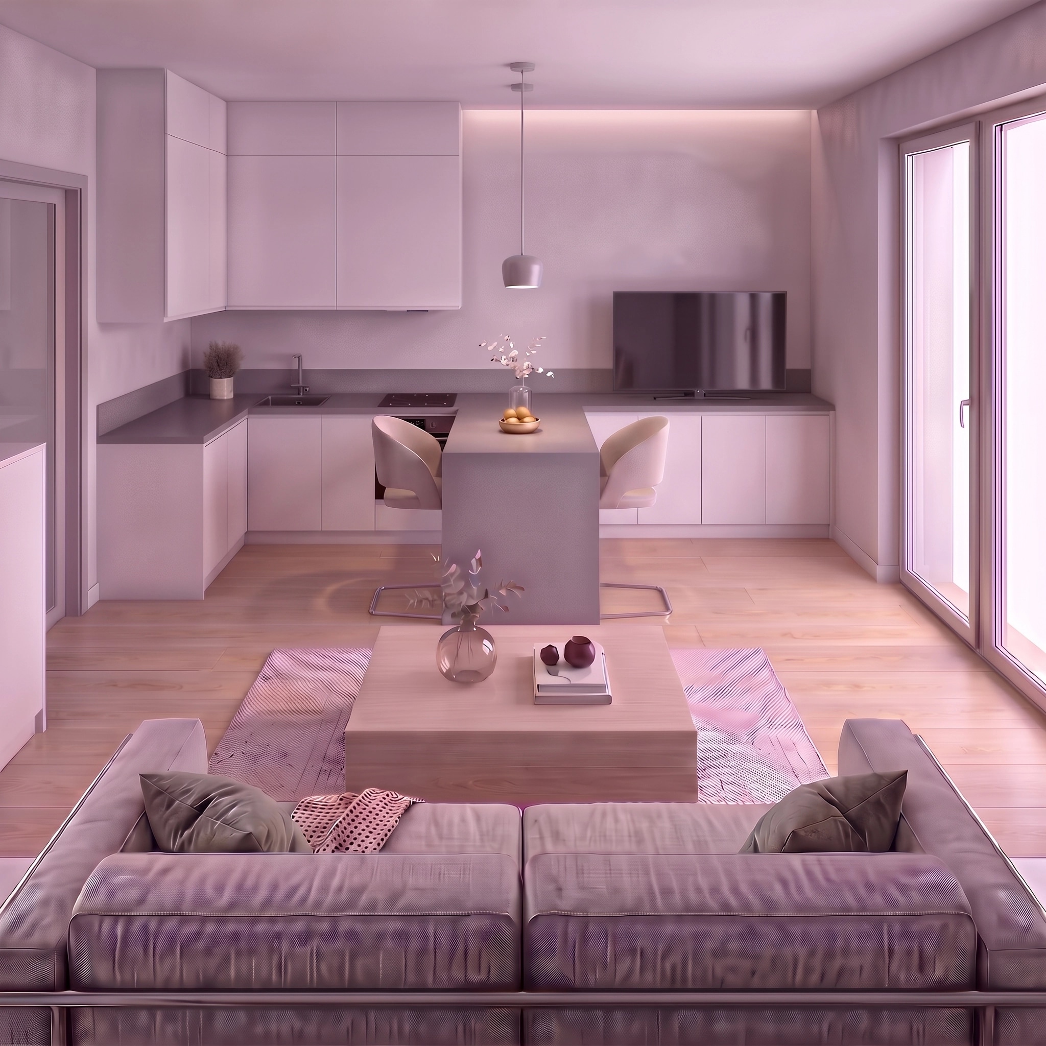 Interior design in Minimalism style — Living Room by GenRoom AI