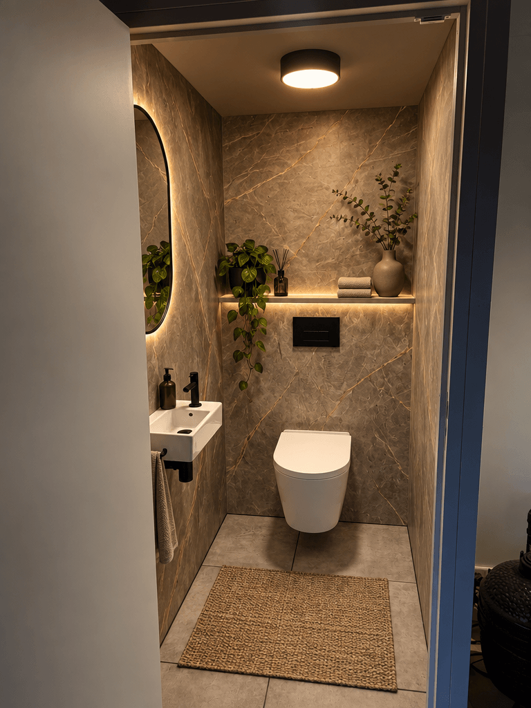 Bathroom interior in Loft / Industrial style — photo by GenRoom AI
