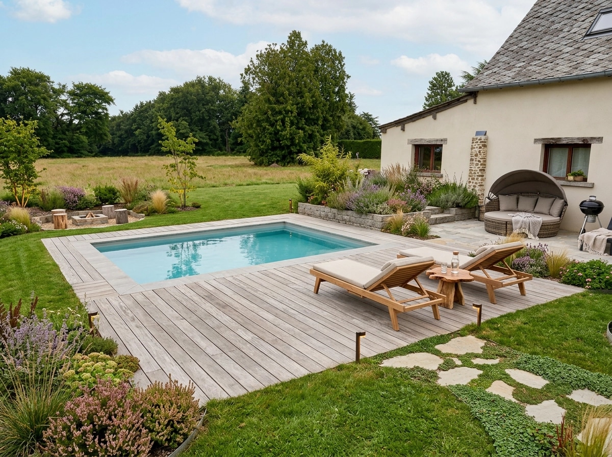 Landscape design in Eco Natural Garden style — Yard by GenRoom AI