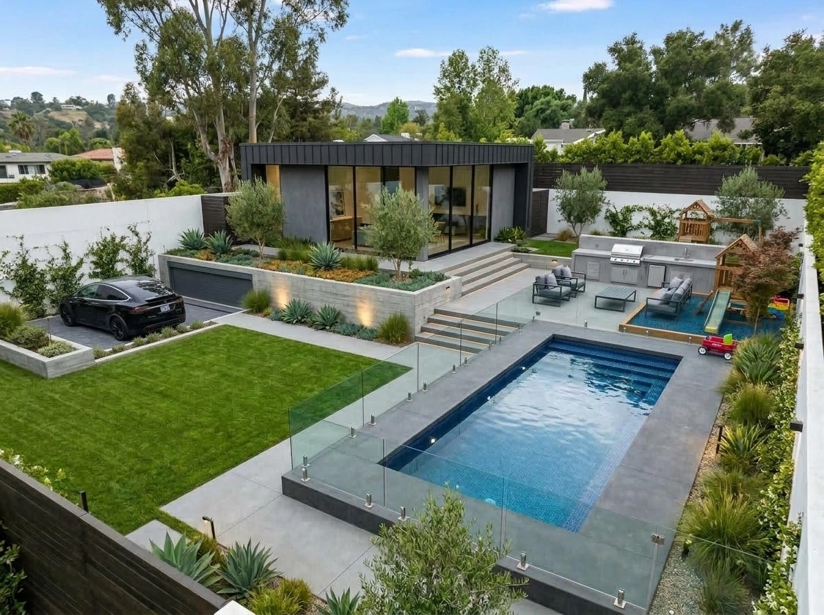 Landscape design in Minimalist Yard style — Yard by GenRoom AI