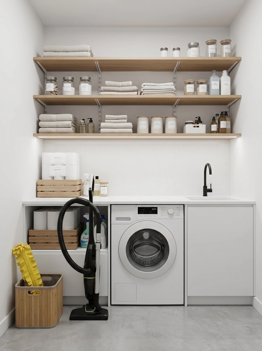 Interior design in Minimalism style — laundry by GenRoom AI