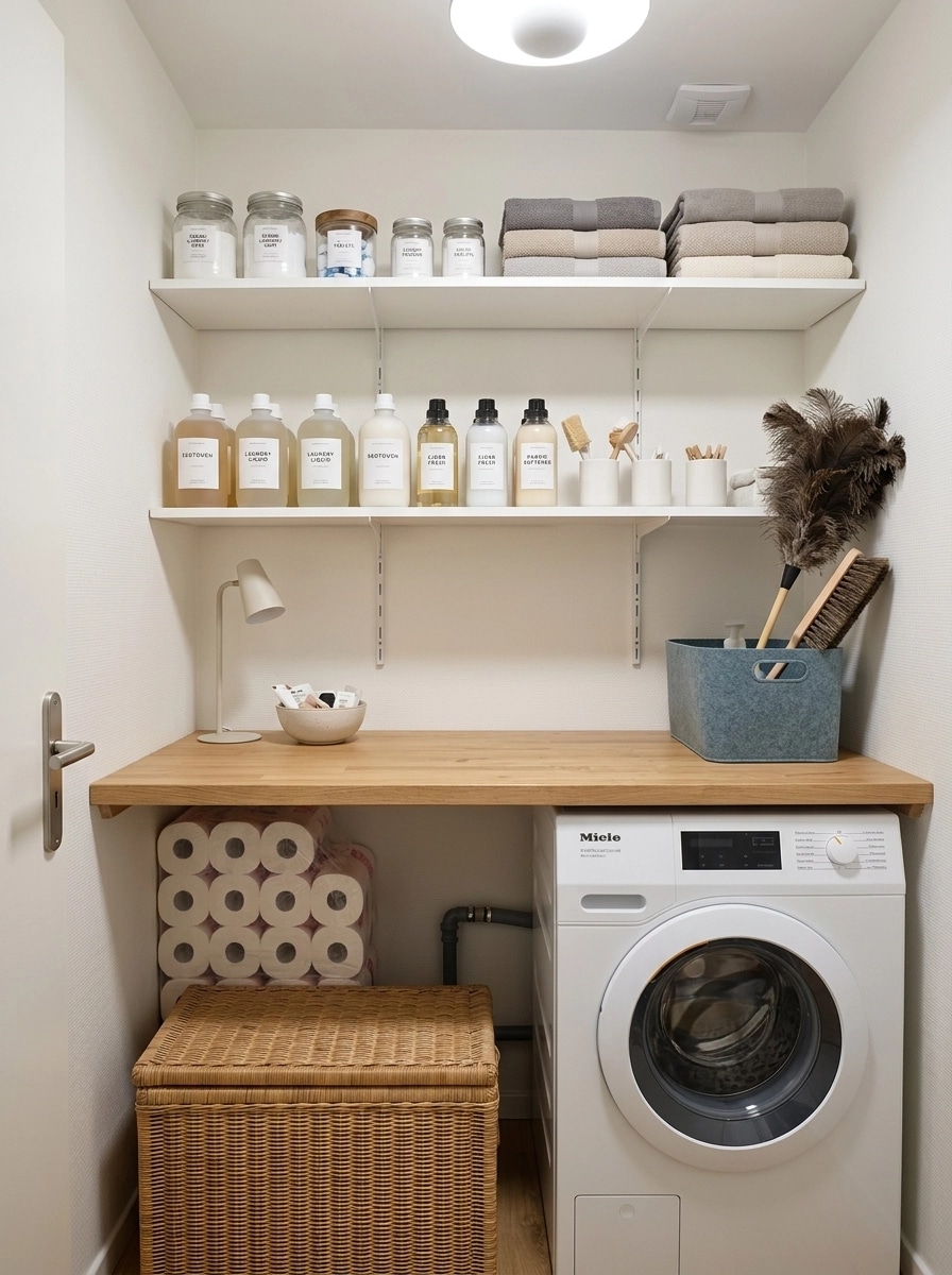 Σχεδιασμός εσωτερικού σε στυλ Scandinavian — laundry από το GenRoom AI