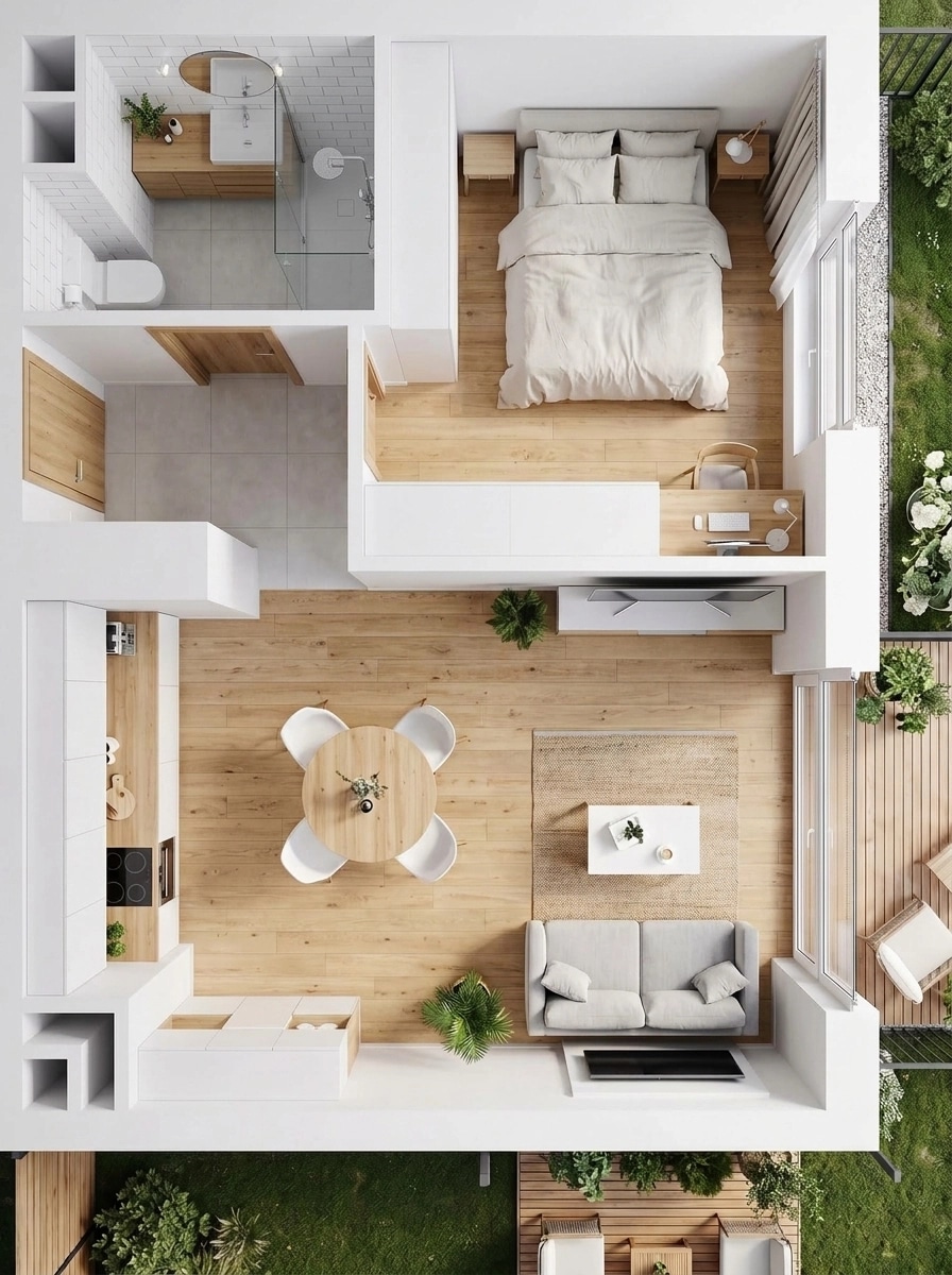 Scandinavian Living Room design — interior photo by GenRoom AI