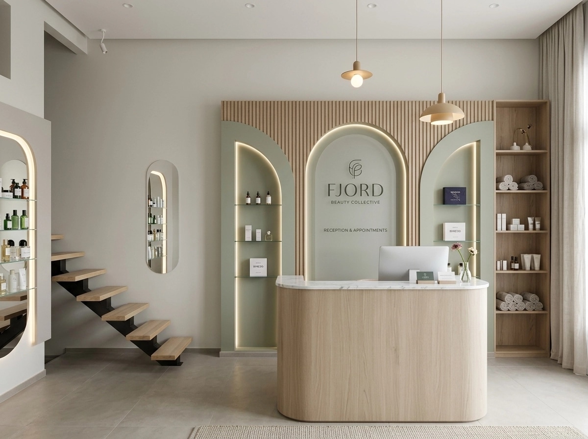 Interior design in Scandinavian style — beauty_salon by GenRoom AI