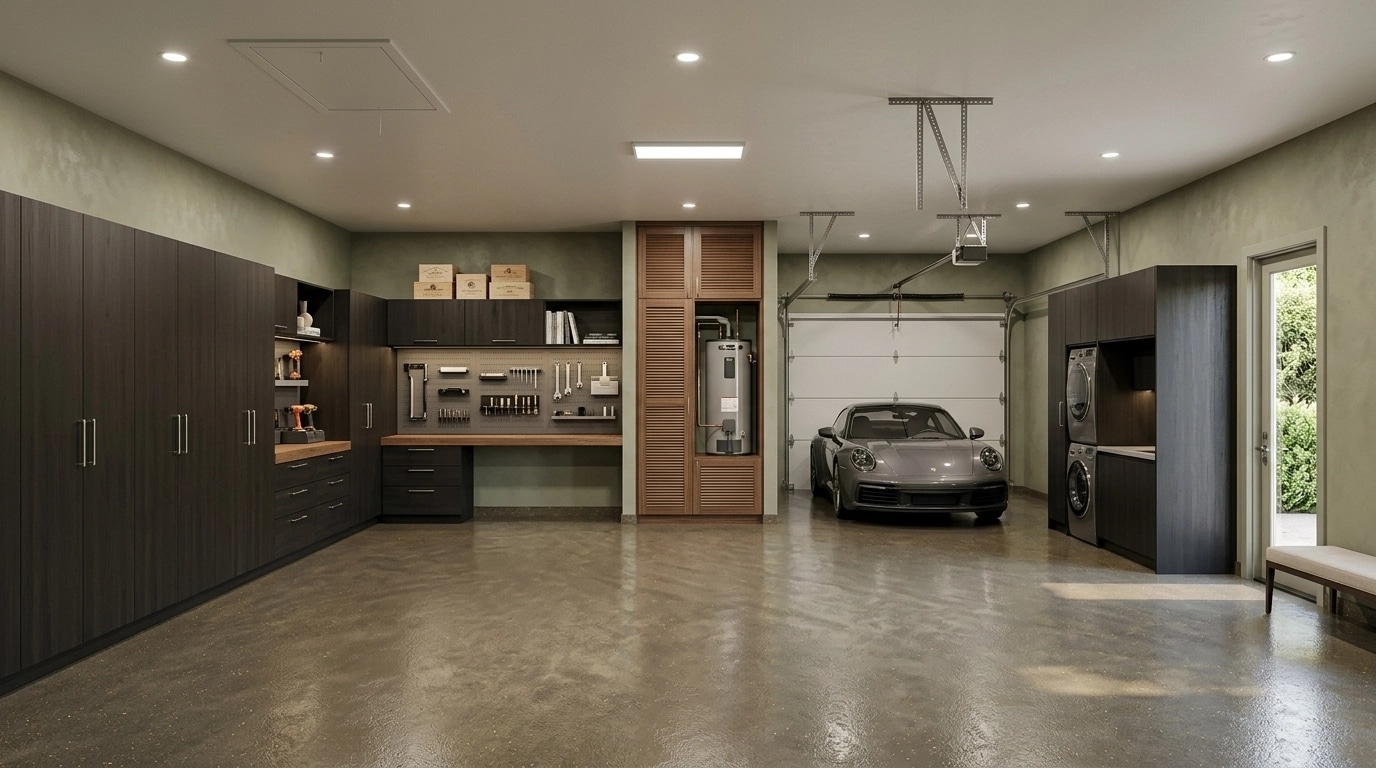 Interior design in Contemporary style — garage by GenRoom AI