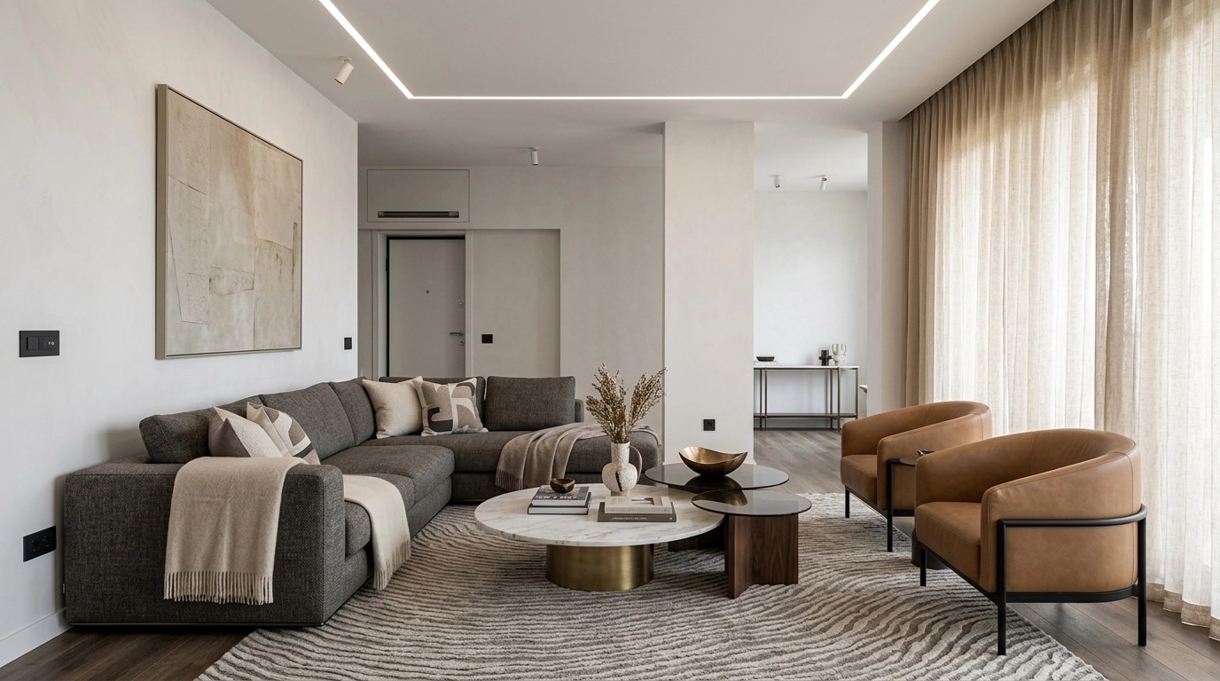 Interior design in Contemporary style — Living Room by GenRoom AI