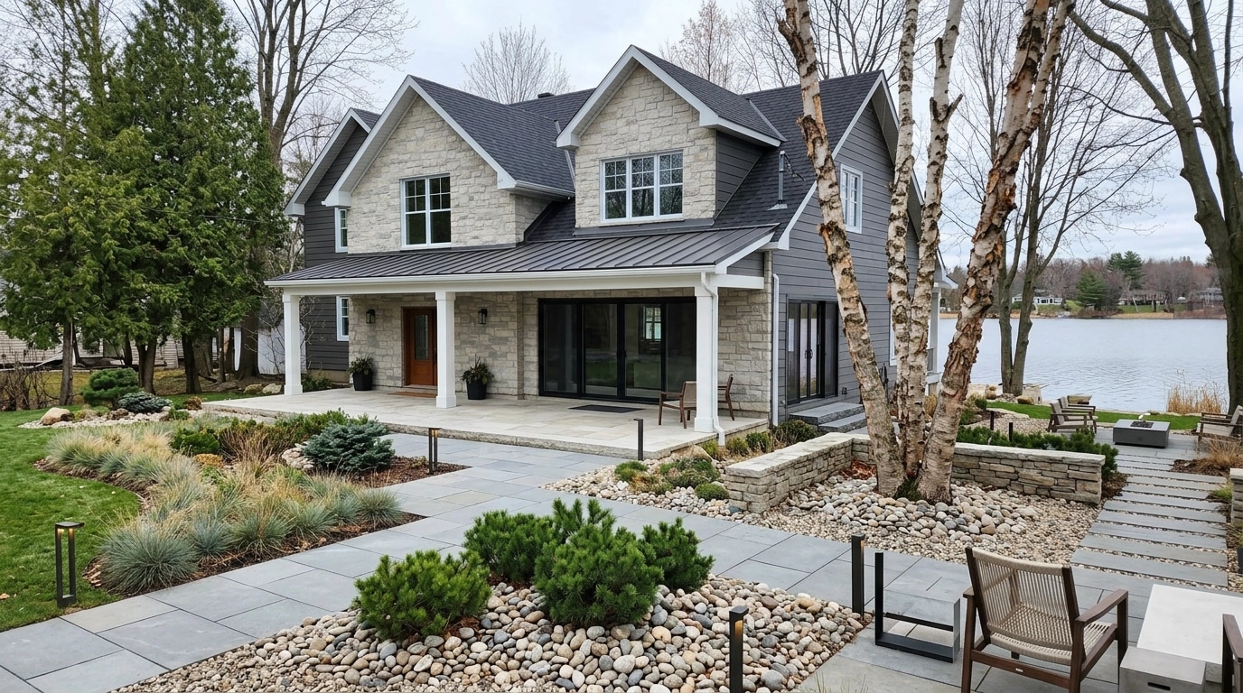 Landscape desain di Scandinavian Garden gaya — Halaman oleh GenRoom AI