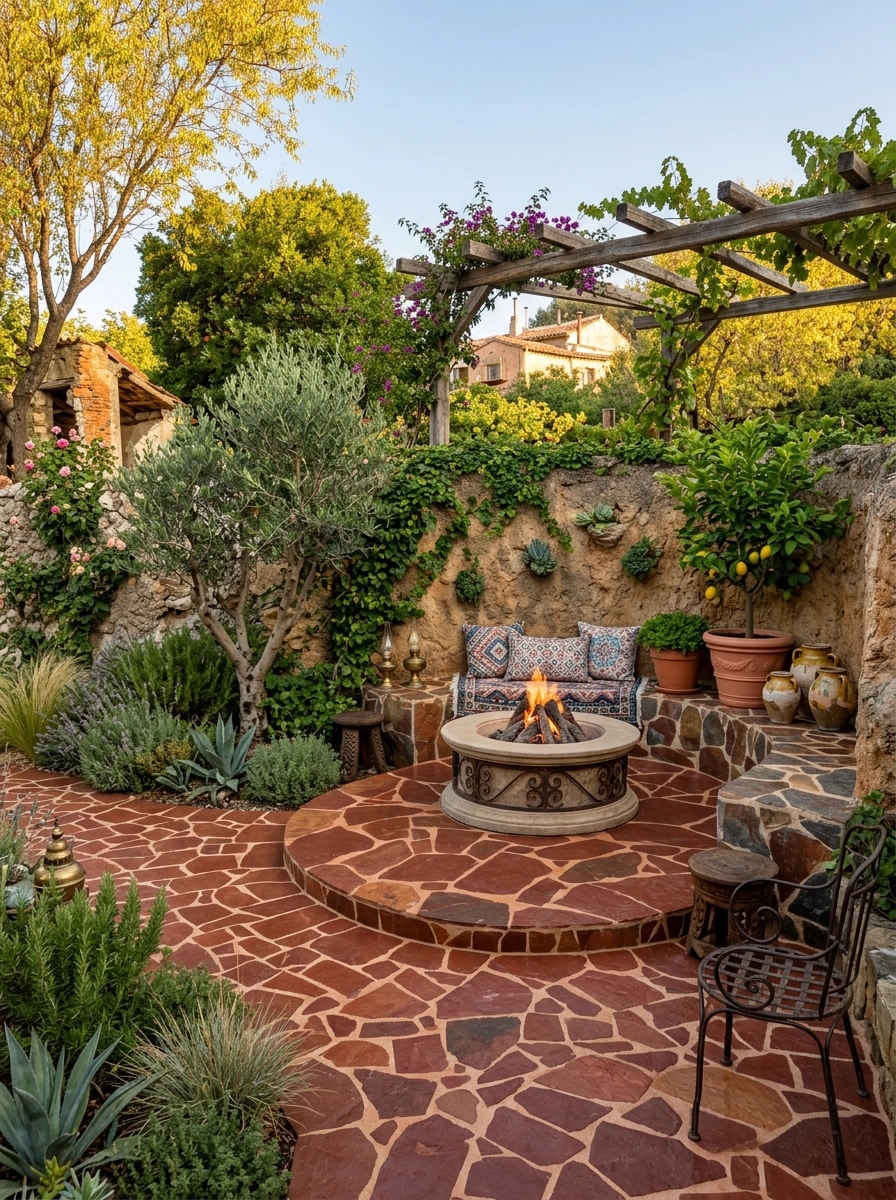 Landscape design in Mediterranean Yard style — Yard by GenRoom AI