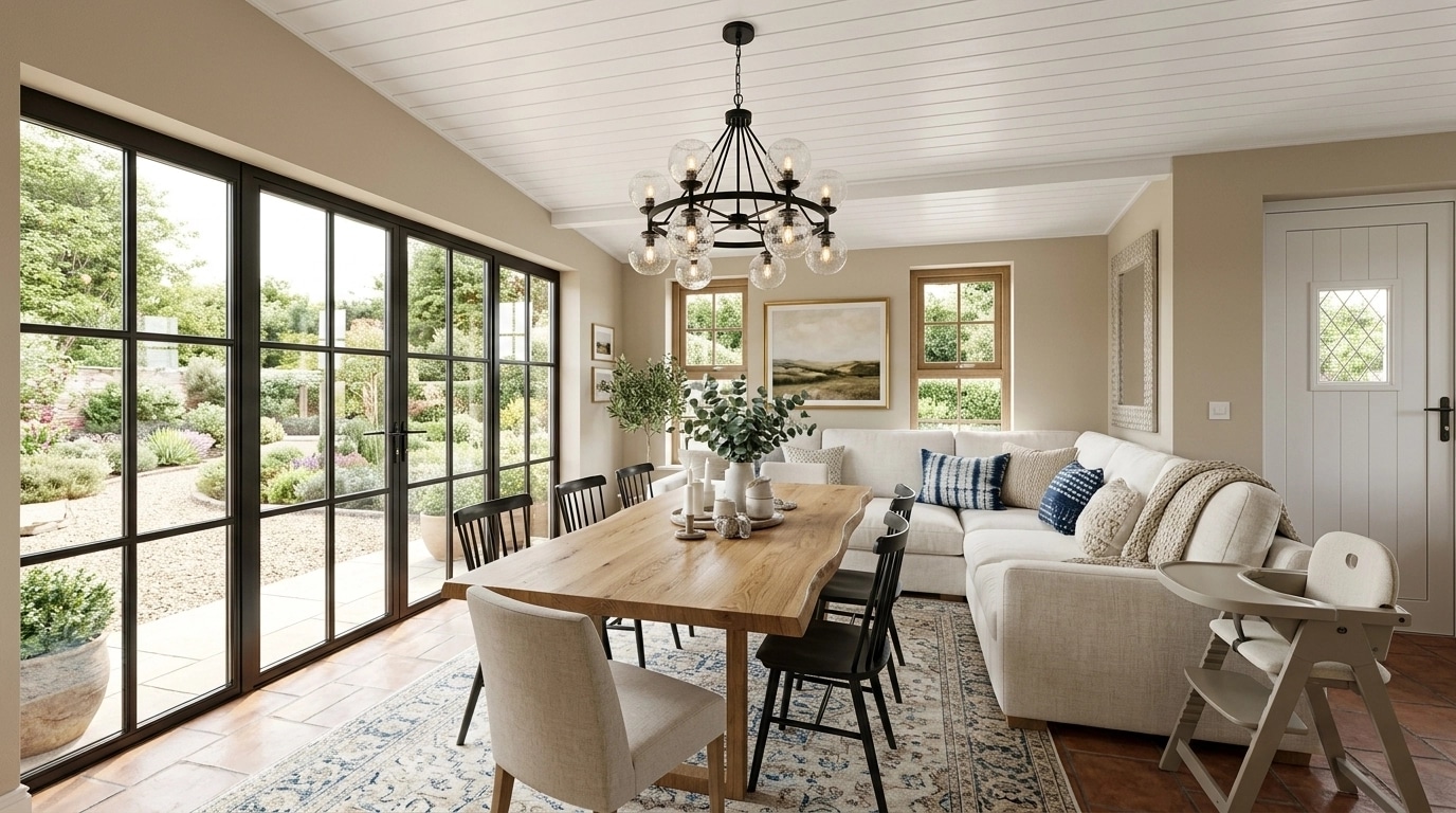 Interior design in Modern Farmhouse style — dining_room by GenRoom AI