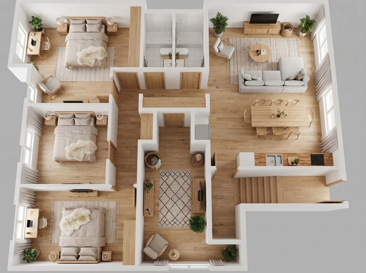 Scandinavian Living Room design — interior photo by GenRoom AI