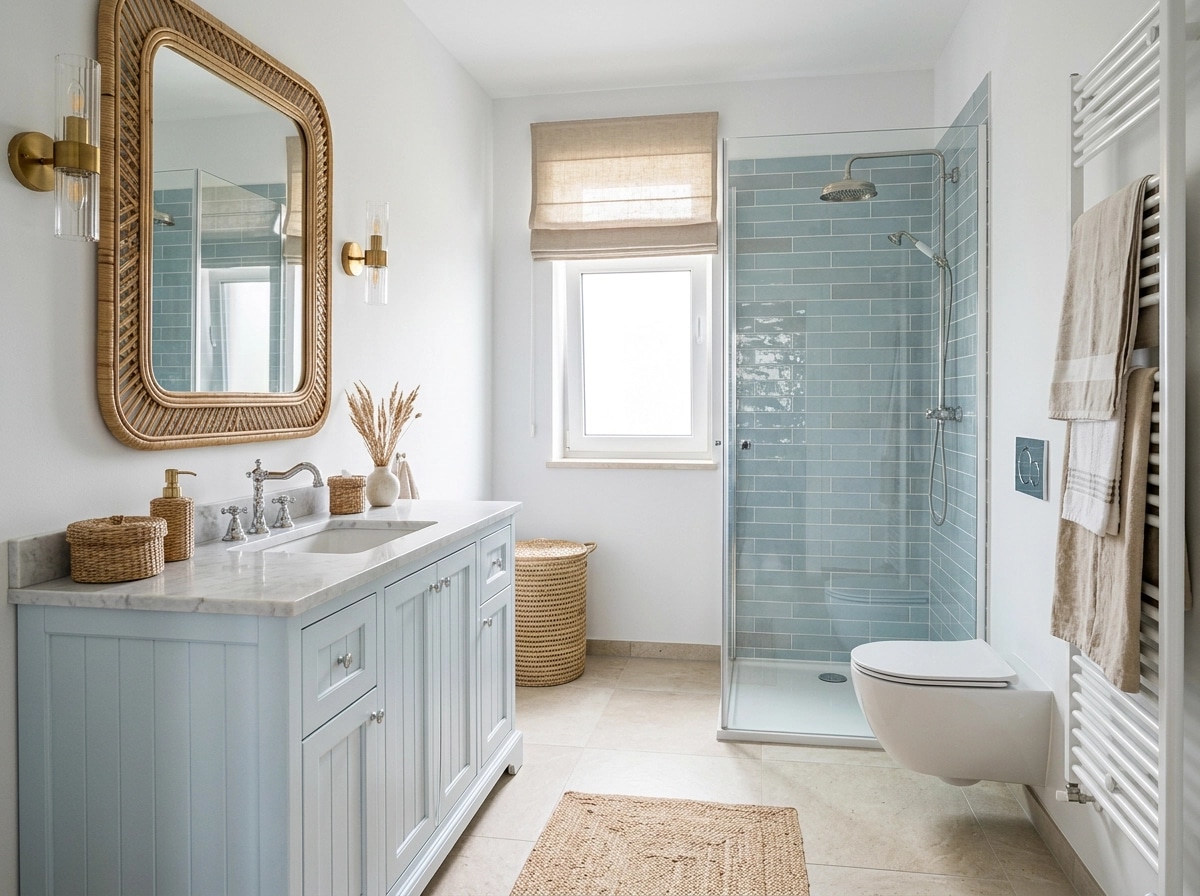 Coastal / Hamptons Koupelna design — interior photo by GenRoom AI