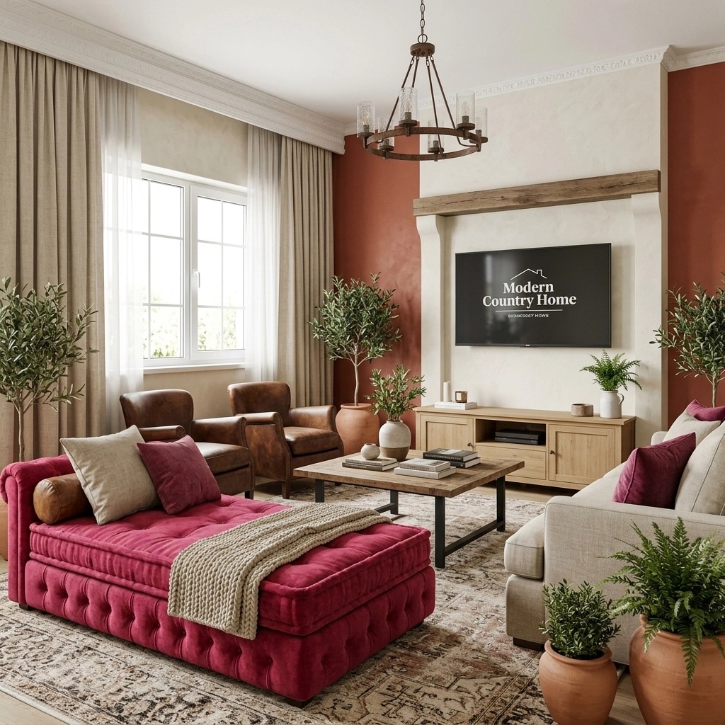 Interior design in Modern Farmhouse style — Living Room by GenRoom AI