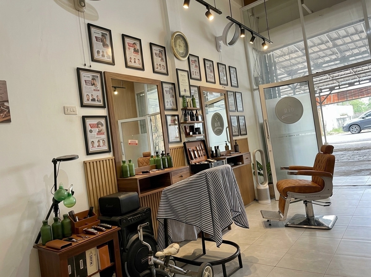 Interior design in Contemporary style — barbershop by GenRoom AI