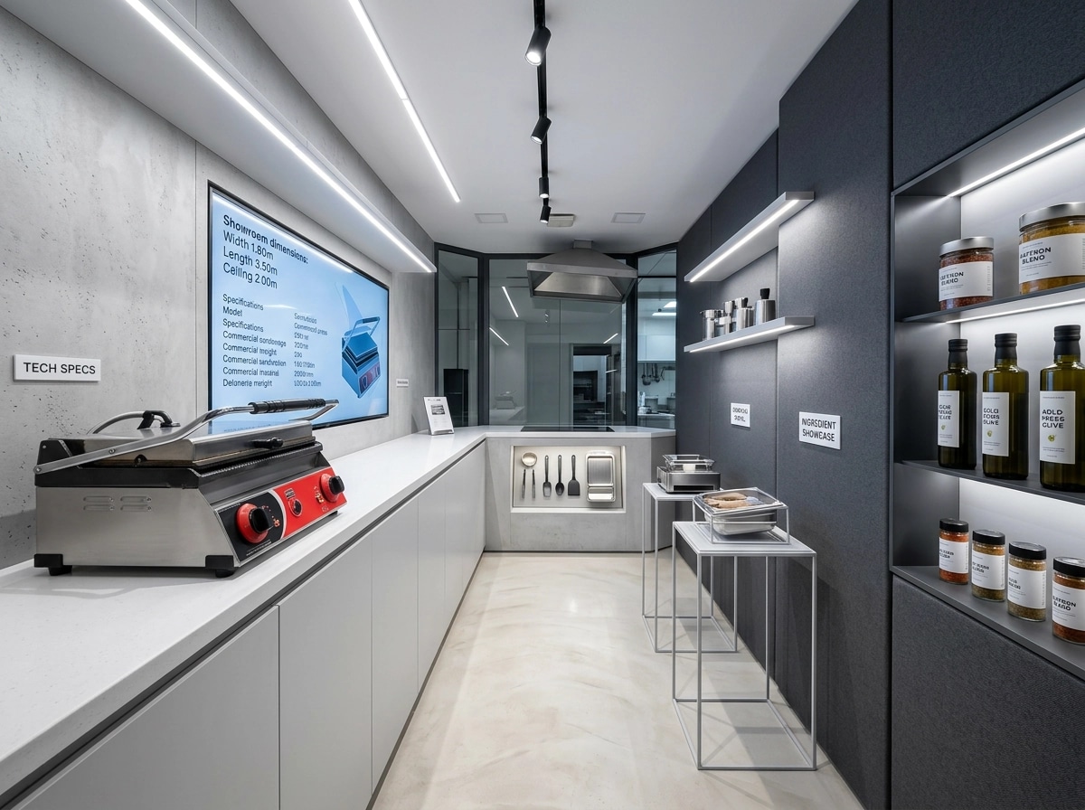 Interior design in Minimalism style — showroom by GenRoom AI
