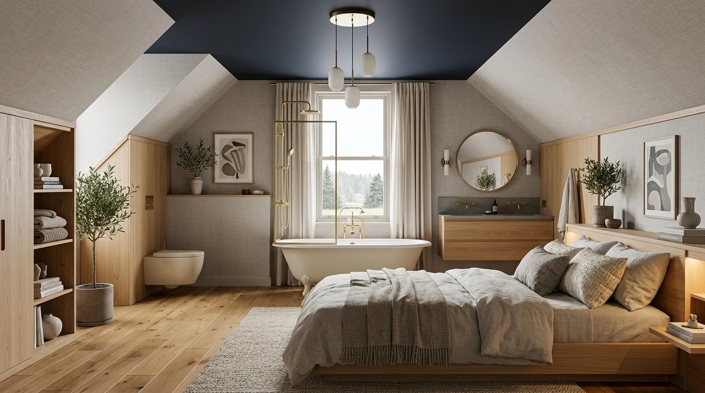 Interior design in Scandinavian style — Bedroom by GenRoom AI