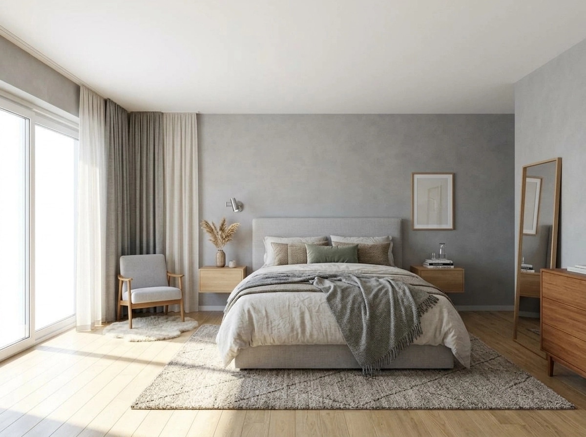Scandinavian Bedroom design — interior photo by GenRoom AI