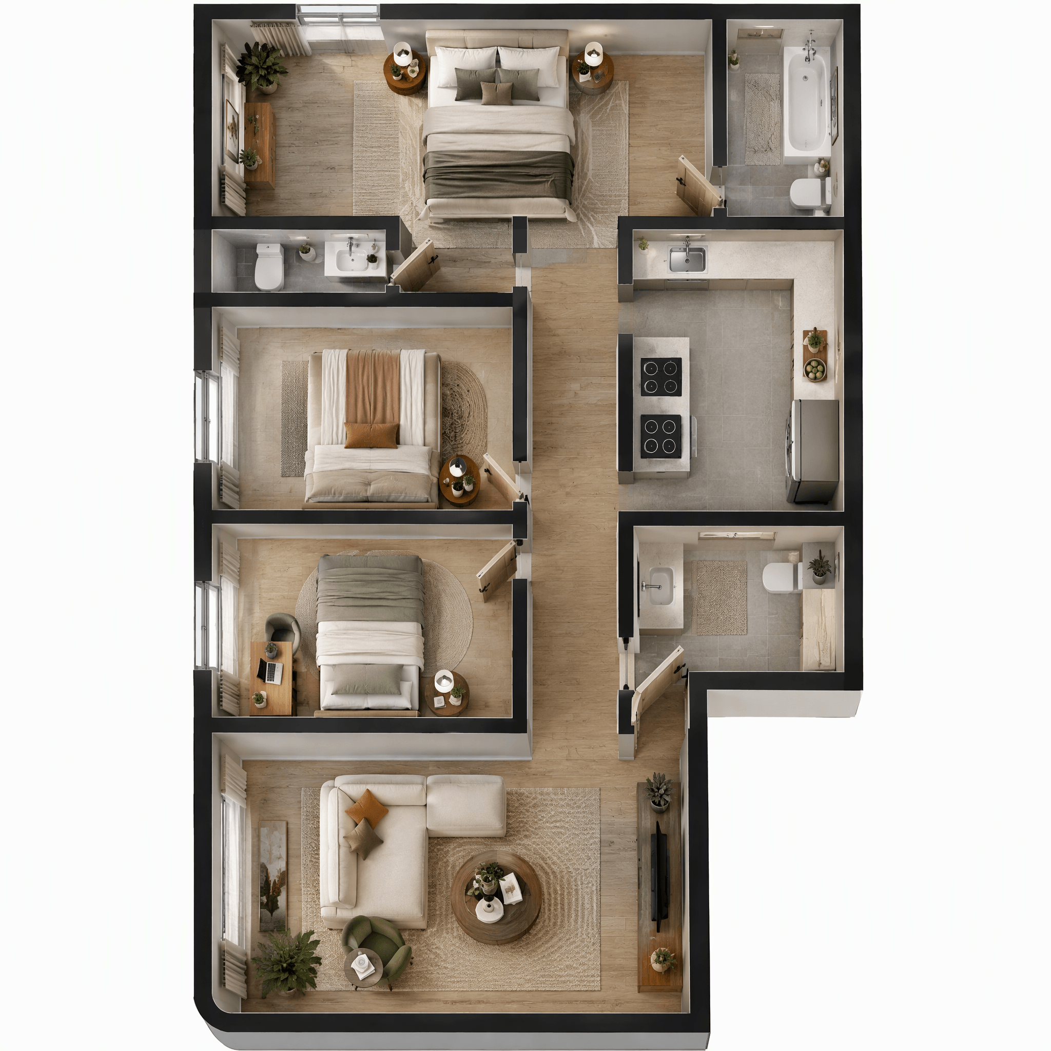 Interior design in Contemporary style — Living Room by GenRoom AI