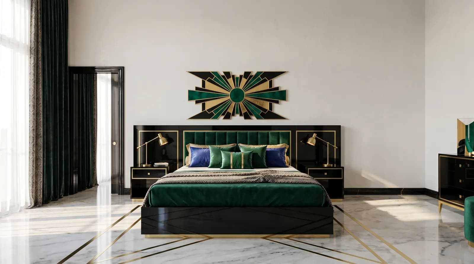 Art-déco-Schlafzimmer Designideen: 12 echte Beispiele (Leitfaden 2026)