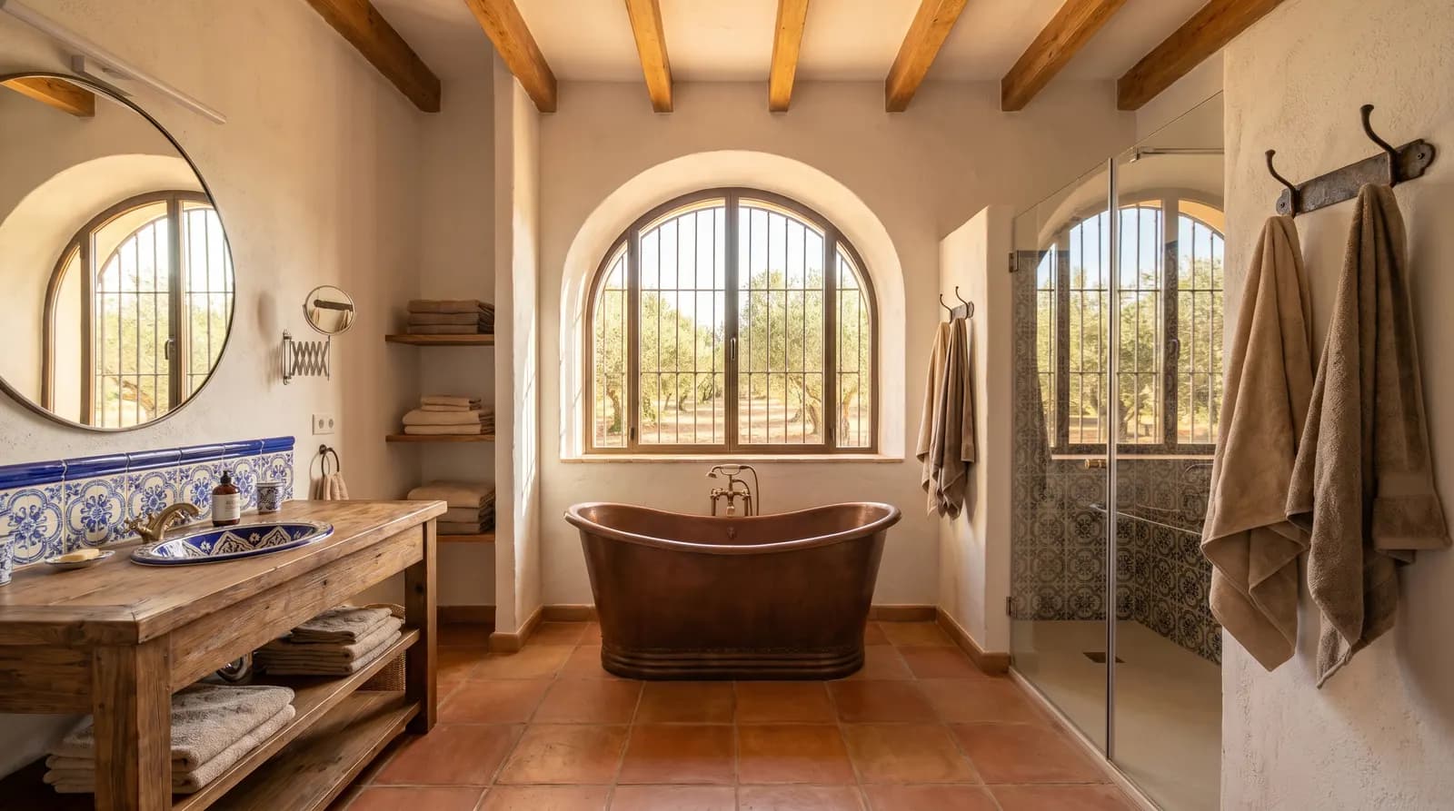 Idées de design pour salle de bain méditerranéenne : 12 exemples réels (Guide 2026)