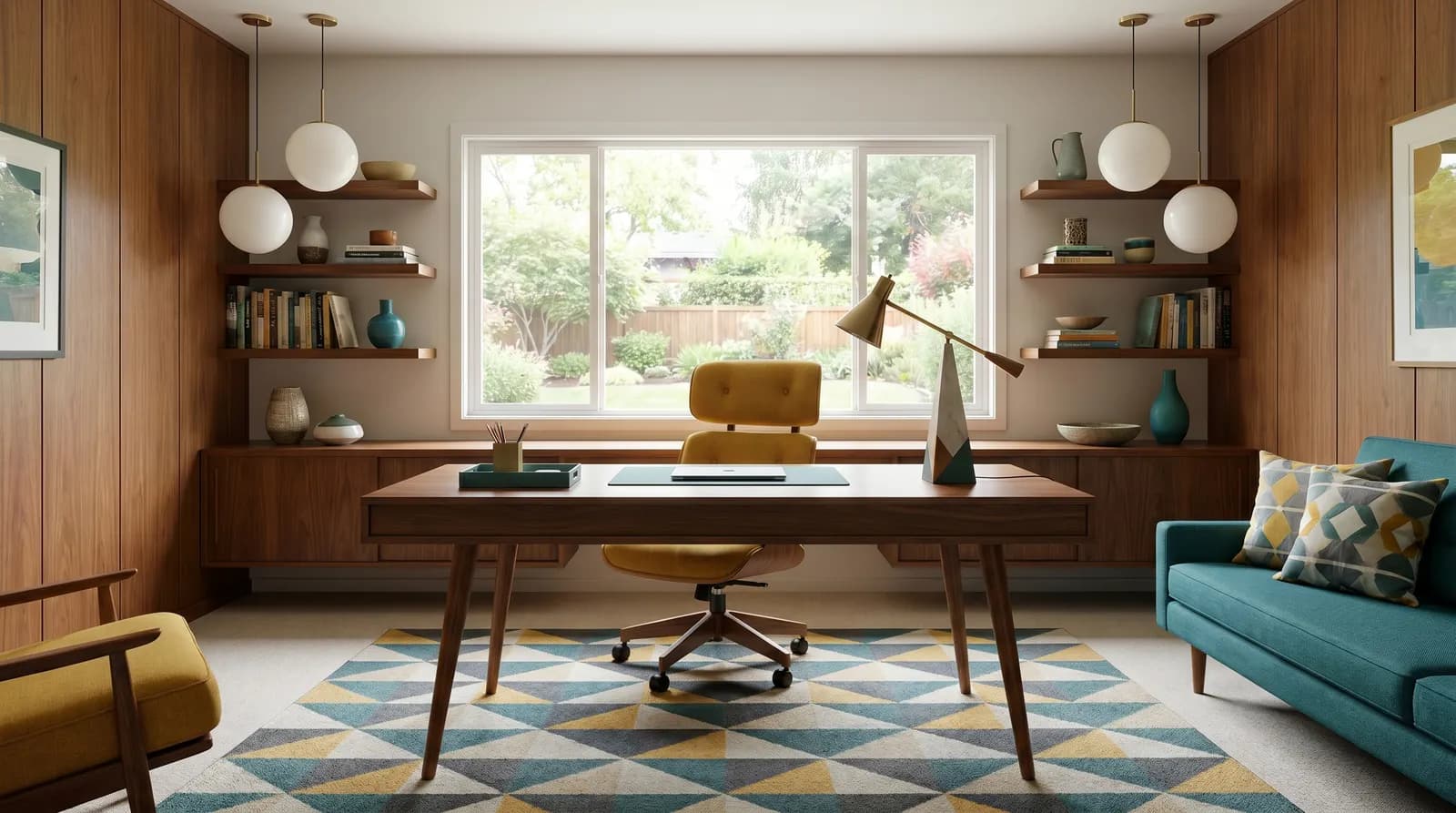 Ideas de diseño para despachos mid-century modern: 12 ejemplos reales (Guía 2026)