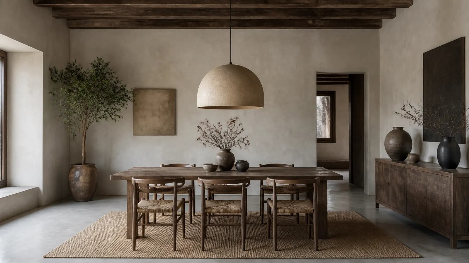 Idées de design salle à manger Wabi-Sabi : 12 vrais exemples (Guide 2026)