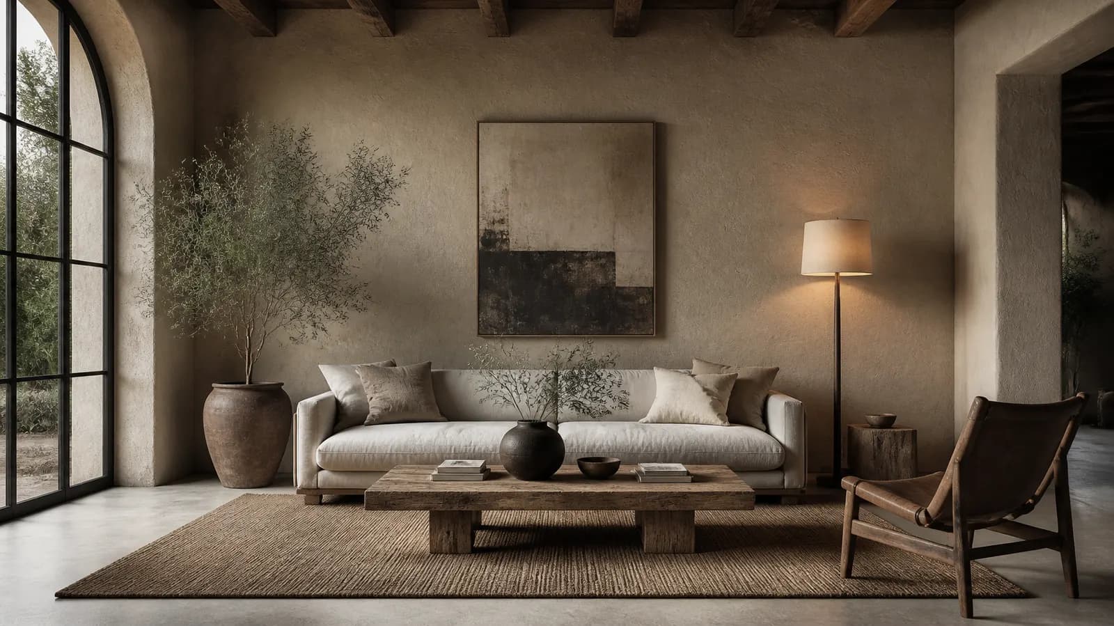 Sala de Estar Wabi-Sabi: 12 Exemplos Reais de Design (Guia 2026)