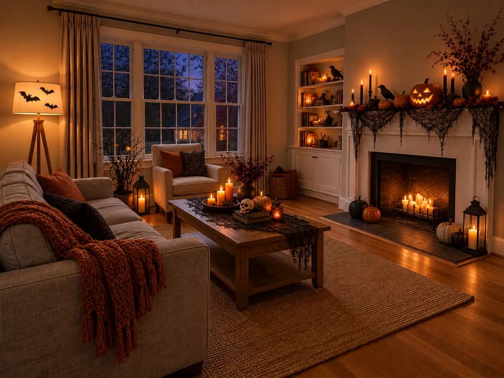 Ten sam salon w świątecznej dekoracji (Wystrój na Halloween) w Studio GenRoom