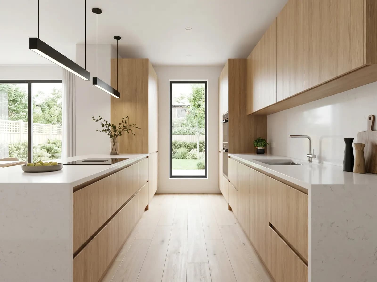 AI Kitchen Remodel — galley modern