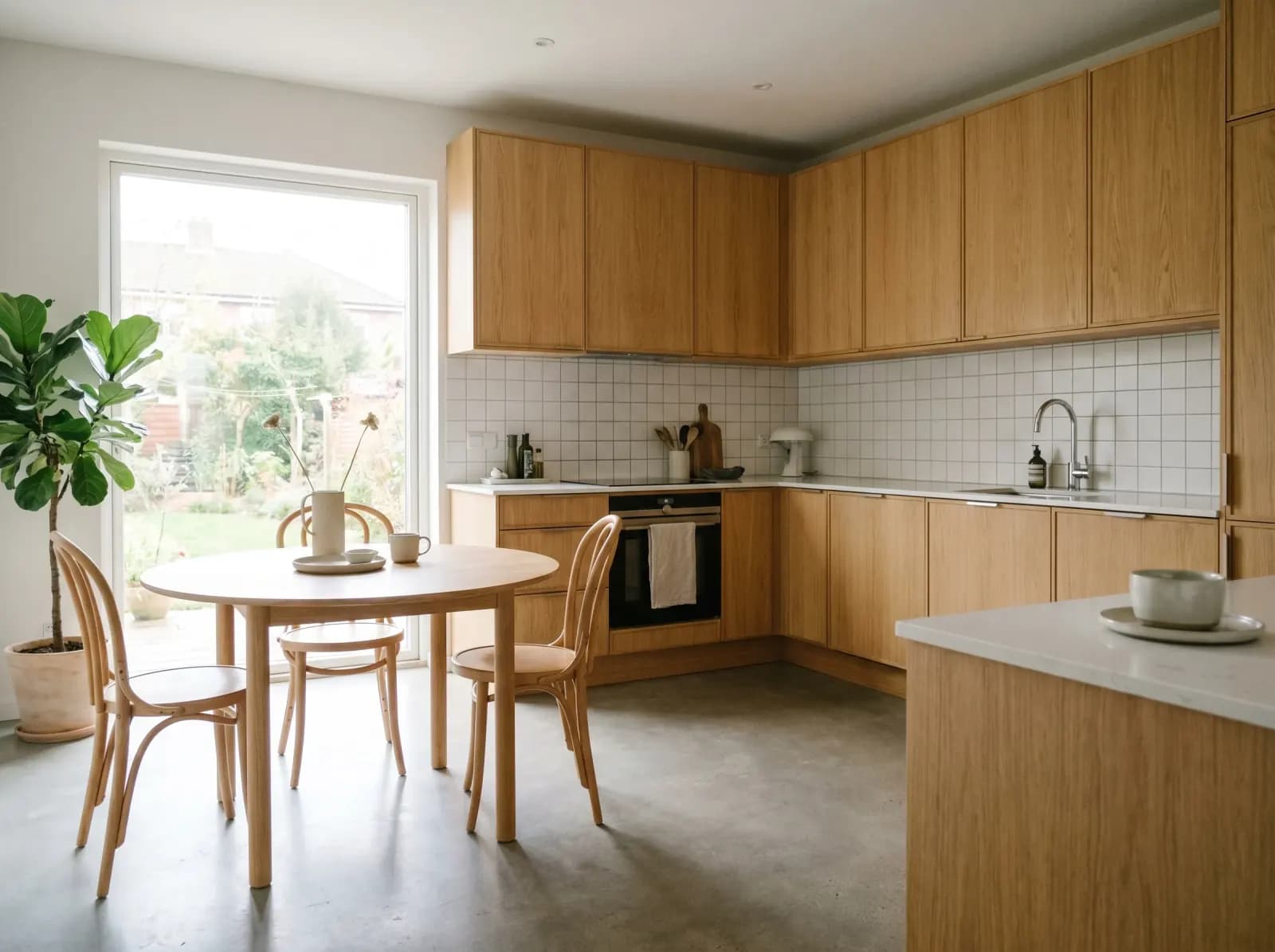 AI Kitchen Remodel — l shape scandi