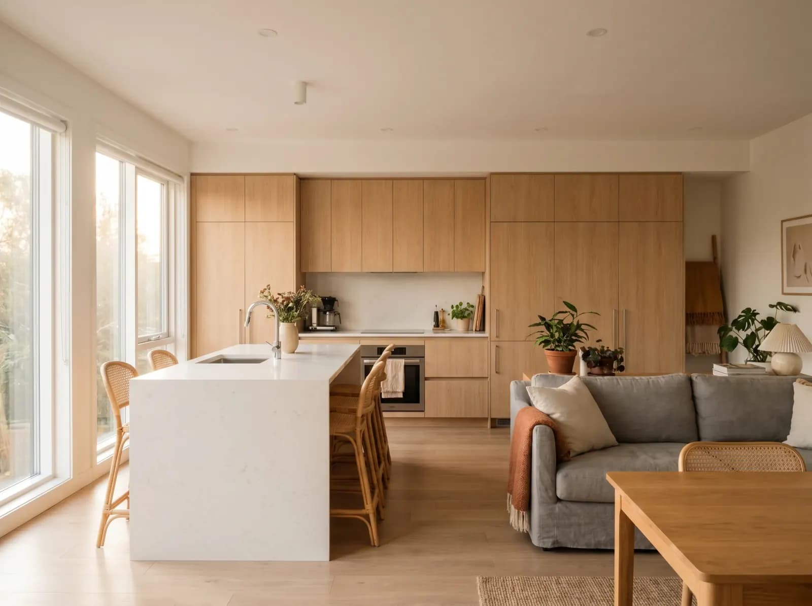 AI Kitchen Remodel — open plan