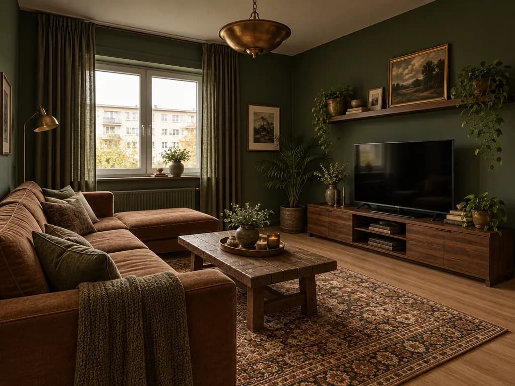 The same room redesigned from the Dark green picture