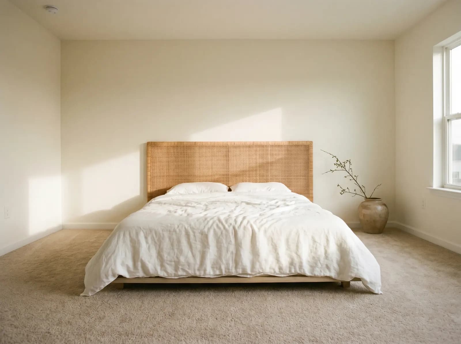 Before: original Builder-grade Carpet surface — AI material swap example