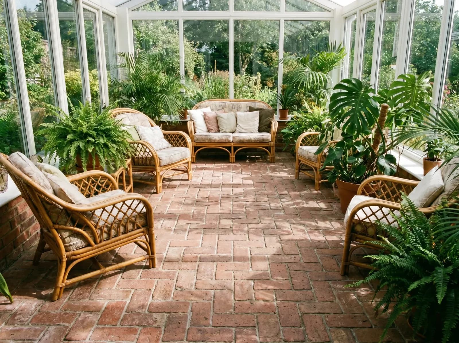 Before: original Outdated Brick surface — AI material swap example