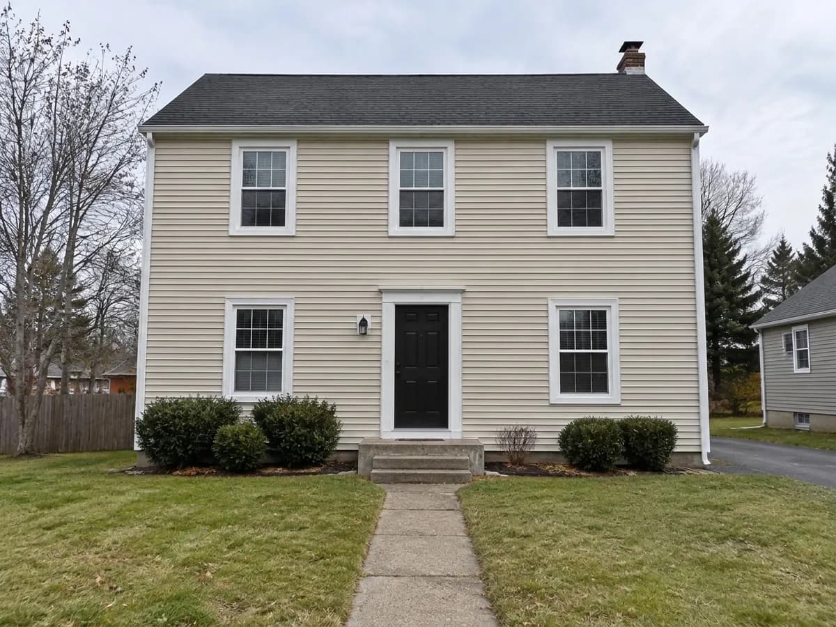 The same house — Black door