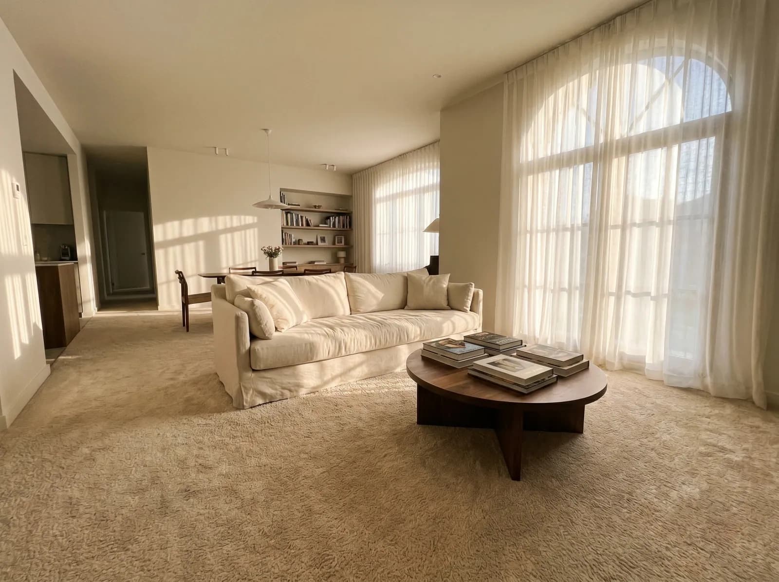 Before: original Beige Carpet surface — AI material swap example