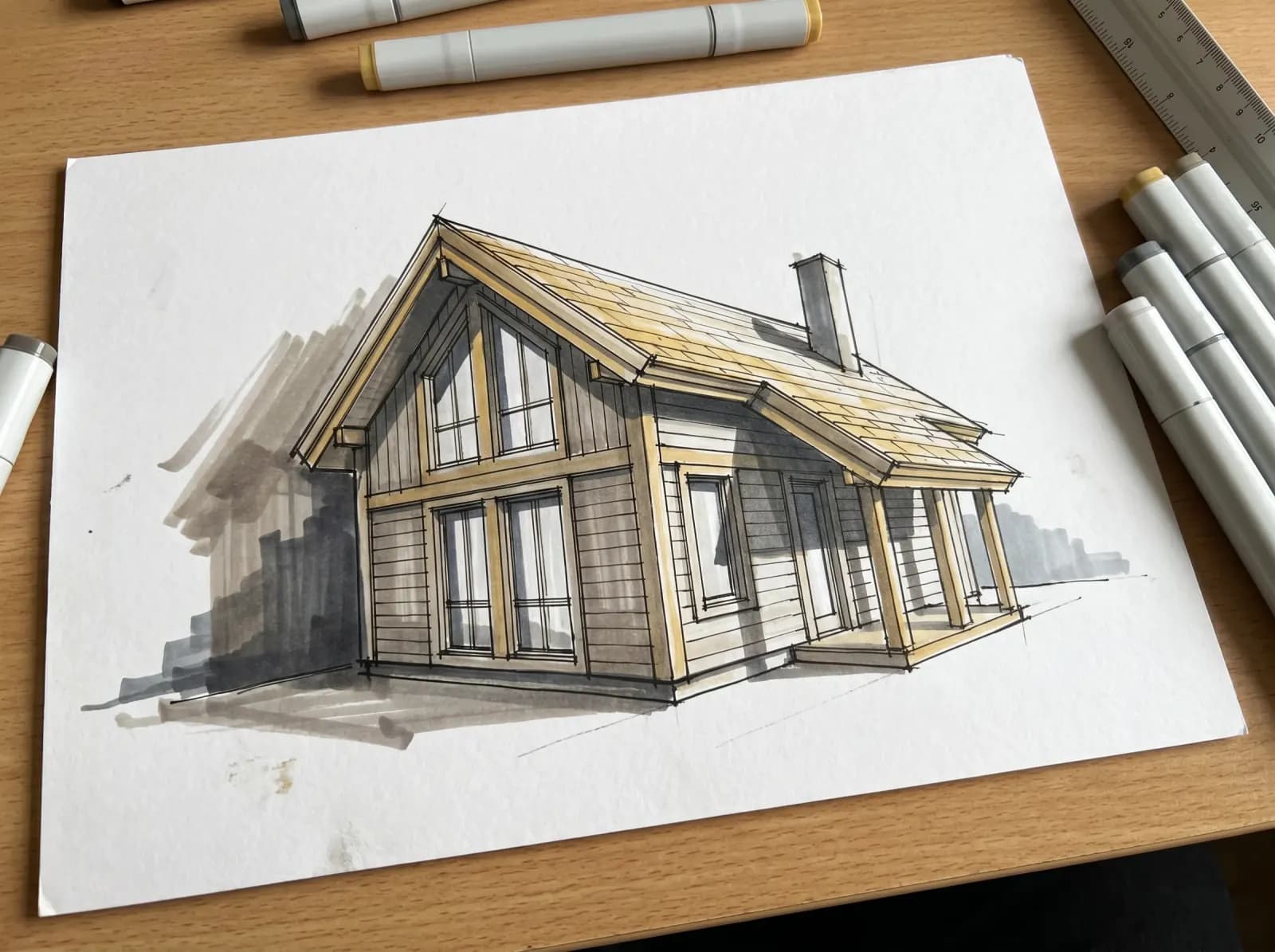Sketch to Render AI — hand sketch marker