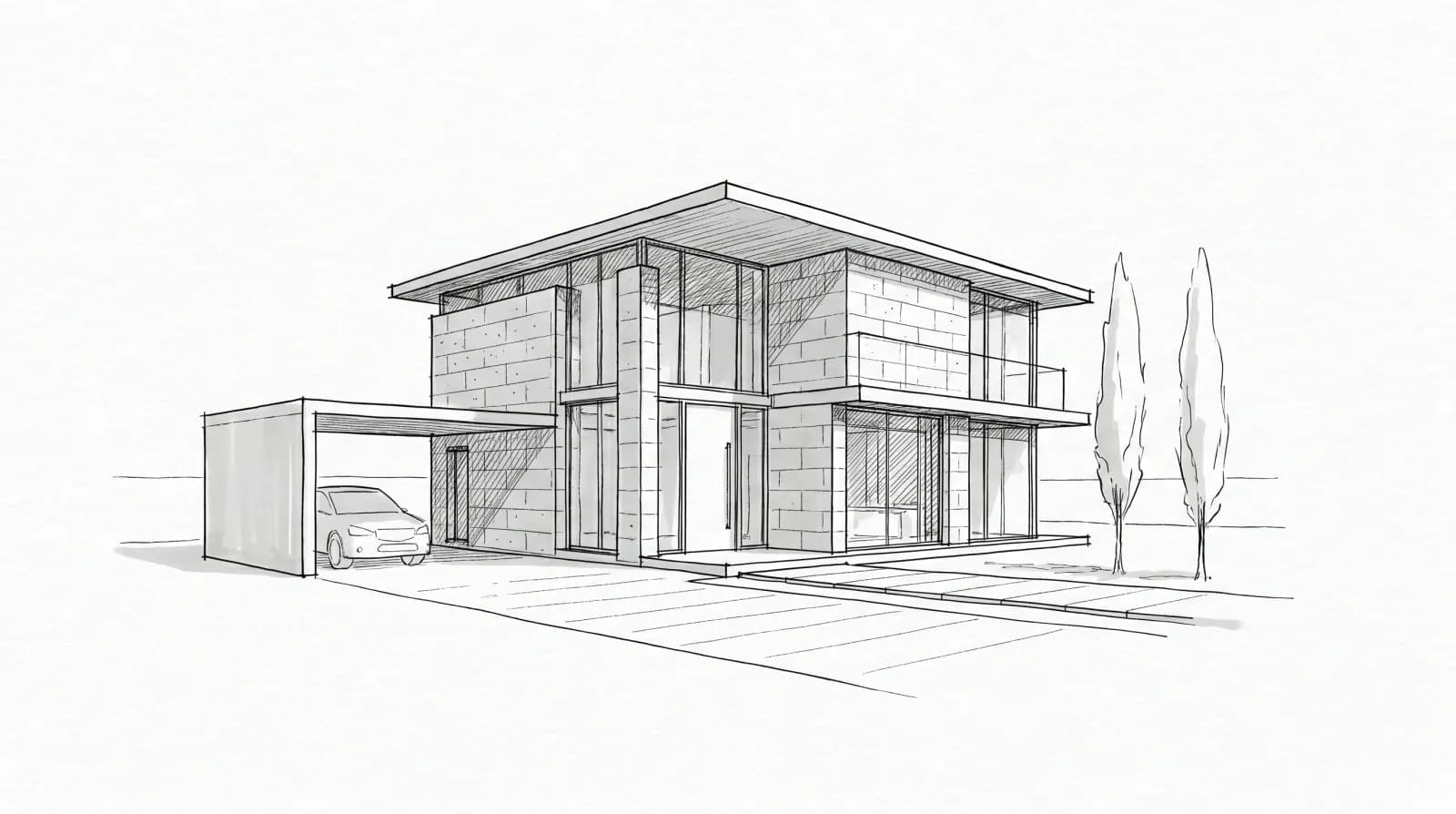 Modern House — sketch input