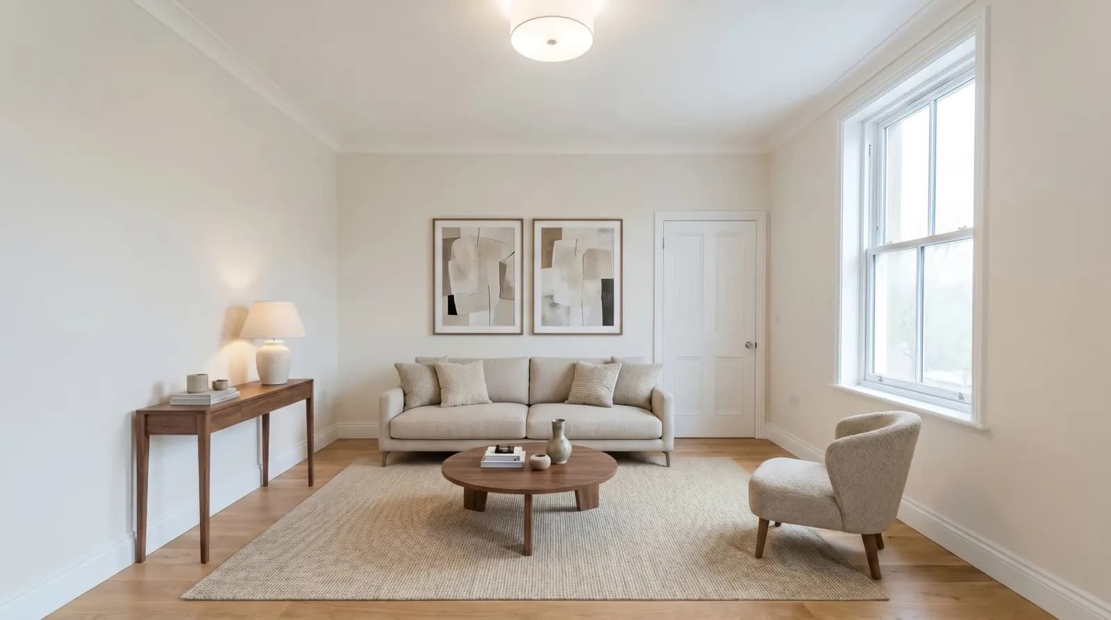 Listing staged in Contemporary style