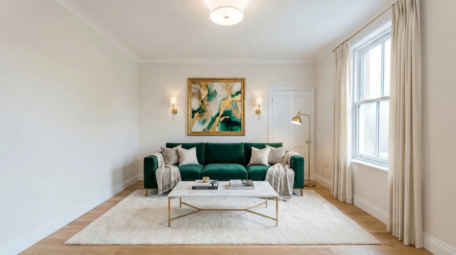 Listing staged in Luxe style
