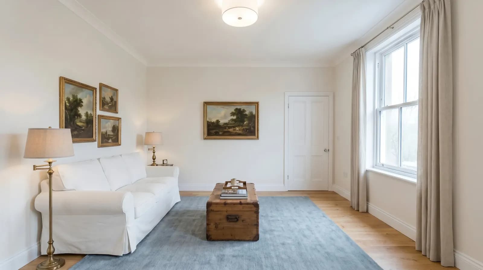 Listing staged in Transitional style