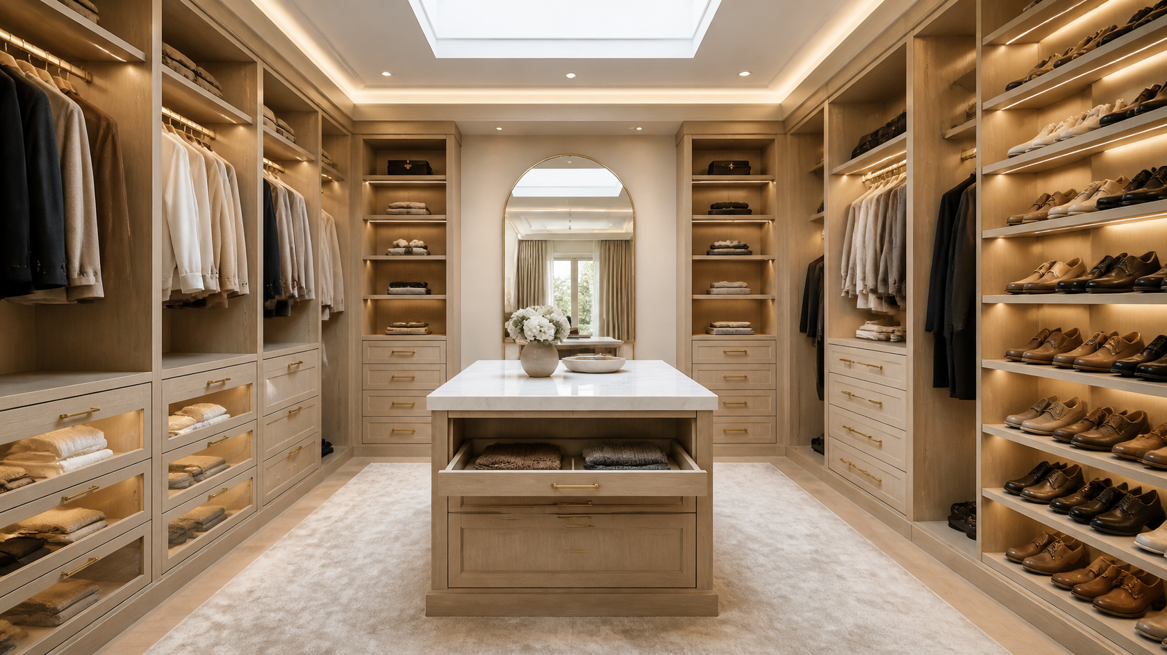 AI Walk-in Closet & Wardrobe Design: 11 Layouts with Dimensions (2026)